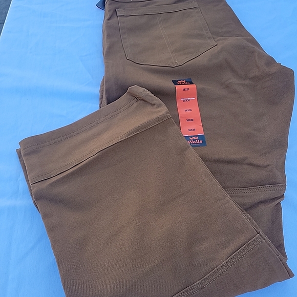 Walls Ditchdigger Work Pants. RUST. Doubleknee, heavy Duty flex fabric, cell pkt - Picture 8 of 9